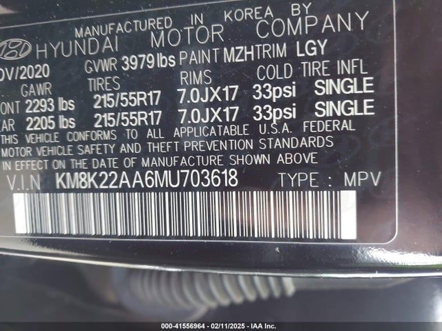 Hyundai Kona Sel 2021 KM8K22AA6MU703618 Image 9