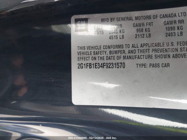 2G1FB1E34F9231570 Chevrolet Camaro 2ls