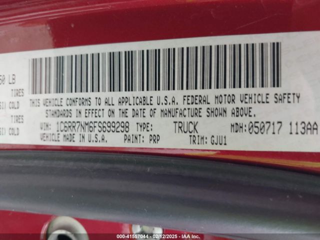 1C6RR7NM6FS699298 RAM 1500 Laramie