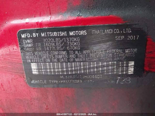 ML32A3HJ1JH004407 Mitsubishi MIRAGE ES