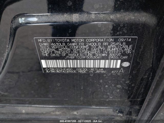 JTHBF1D29F5053041 Lexus IS 250