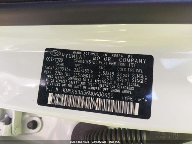 KM8K63A56MU680659 Hyundai Kona Night
