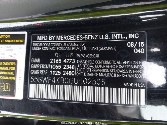 55SWF4KB0GU102505 Mercedes-Benz C 300 4matic/luxury 4matic/sport 4matic