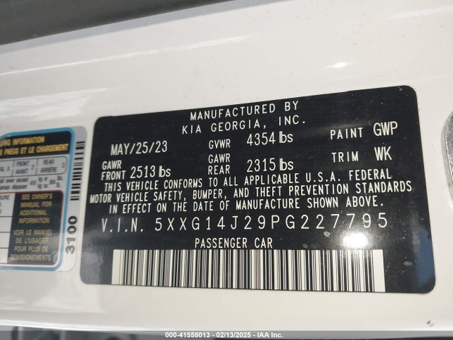 KIA K5 LXS 2023 5XXG14J29PG227795 Image 9