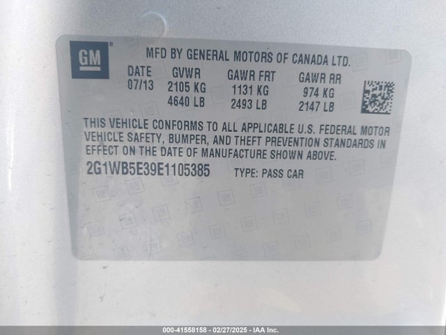 2G1WB5E39E1105385 Chevrolet Impala Limited Lt