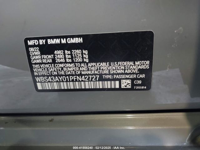 WBS43AY01PFN42727 BMW M3 Competition Xdrive
