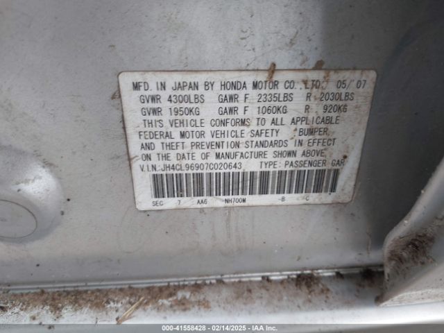 2007 ACURA TSX JH4CL96907C020643 Photo 8