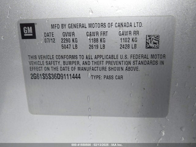2013 CADILLAC XTS 2G61S5S36D9111444 Photo 8
