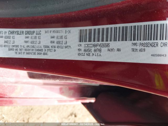 2015 CHRYSLER 200 1C3CCCAB0FN526585 Photo 8