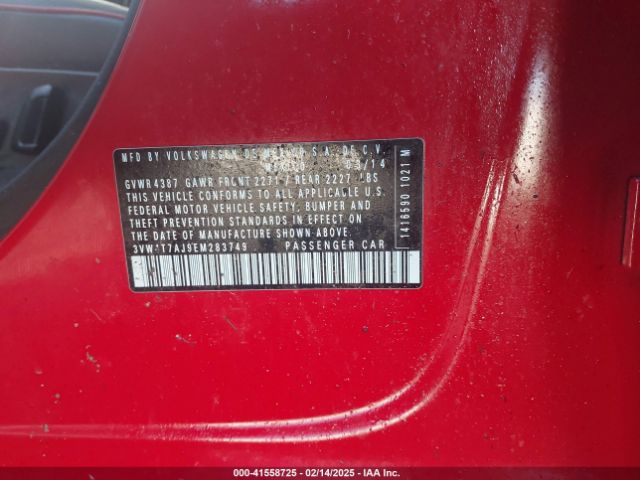 3VW4T7AJ9EM283749 Volkswagen Jetta Gli Edition 30 W/nav