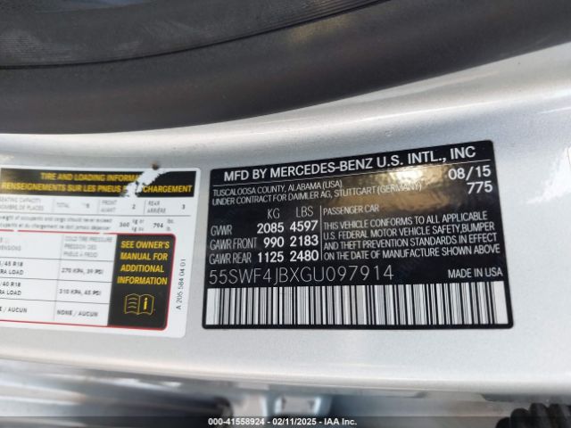 55SWF4JBXGU097914 Mercedes-Benz C 300 Luxury/sport