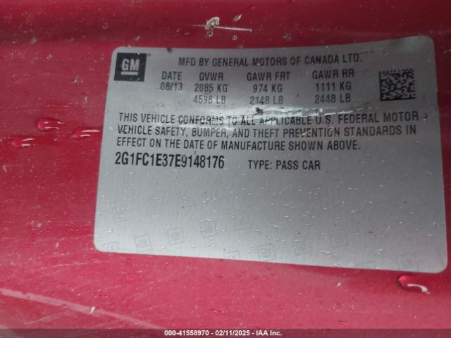 2G1FC1E37E9148176 Chevrolet Camaro 2lt