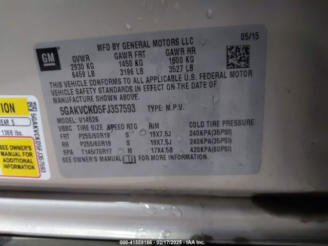 5GAKVCKD5FJ357593 Buick Enclave Premium