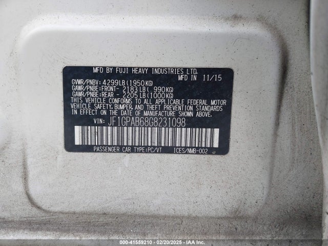 Subaru Impreza 2.0i Premium 2016 JF1GPAB68G8231098 Image 9