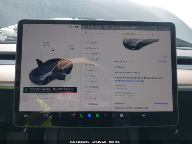 5YJ3E1EA9PF678473 Tesla Model 3 Rear-wheel Drive