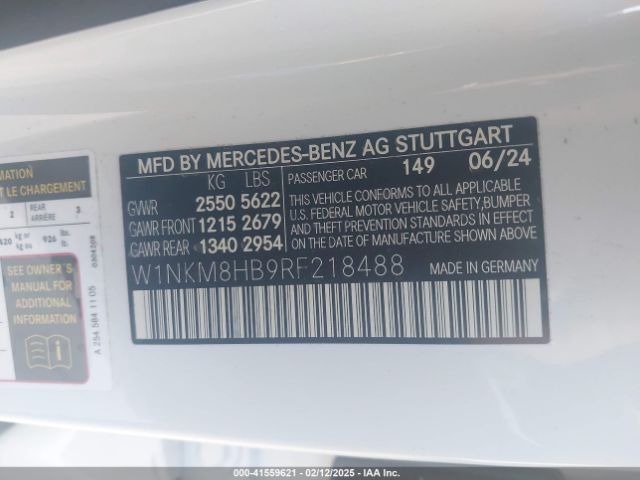 W1NKM8HB9RF218488 Mercedes-Benz Amg Glc 43 4matic