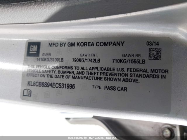 KL8CB6S94EC531996 Chevrolet Spark Ls Auto