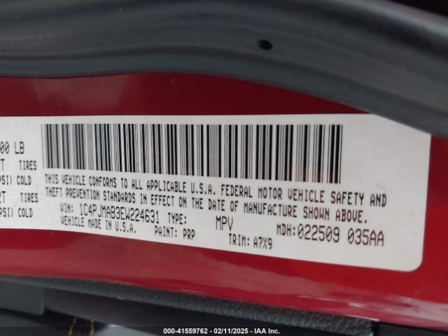 1C4PJMAB3EW224631 Jeep Cherokee Sport