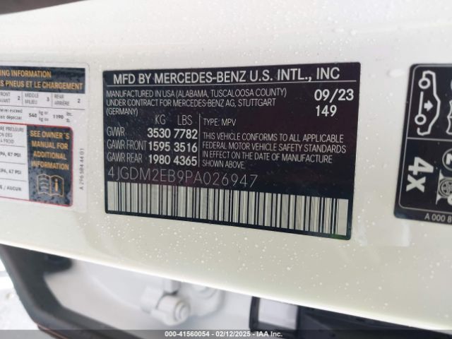 4JGDM2EB9PA026947 Mercedes-Benz Eqs 450 Suv 4matic