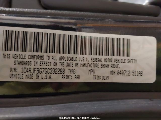 1C4RJFBG7GC392288 Jeep Grand Cherokee Limited