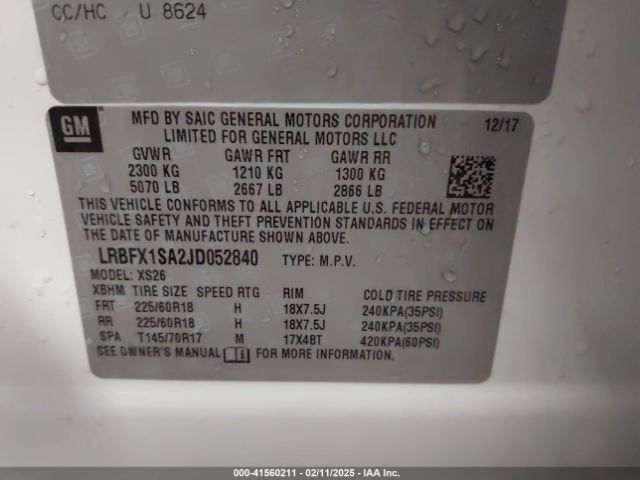 LRBFX1SA2JD052840 Buick Envision Essence