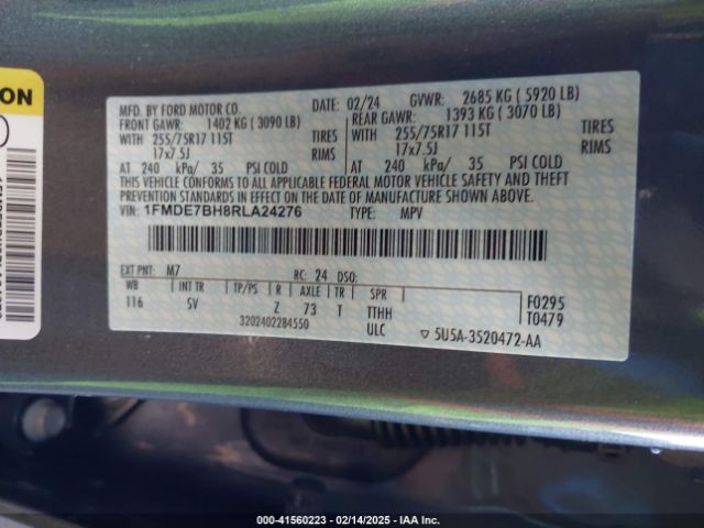 1FMDE7BH8RLA24276 Ford Bronco Big Bend