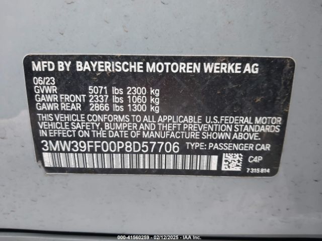 3MW39FF00P8D57706 BMW 3 Series 330e