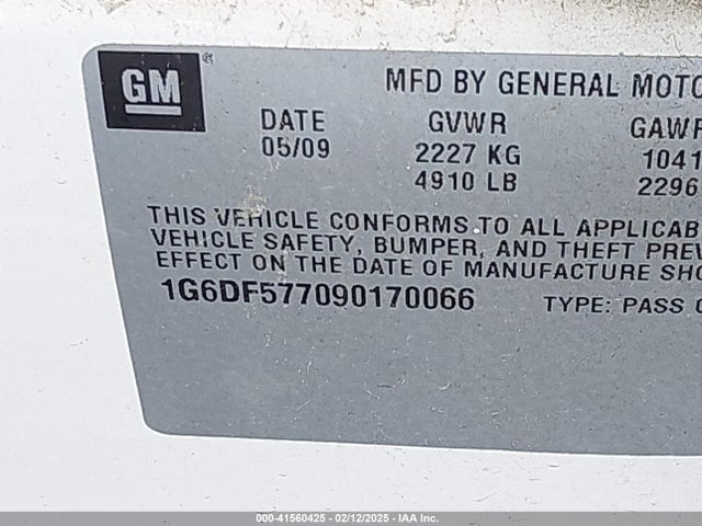2009 CADILLAC CTS 1G6DF577090170066 Photo 8