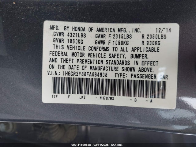 Honda Accord 2015 1HGCR2F88FA084908 Image 21