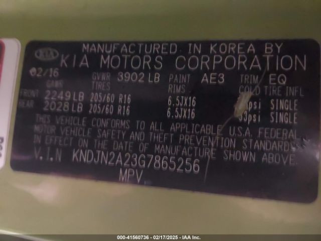 KNDJN2A23G7865256 KIA Soul