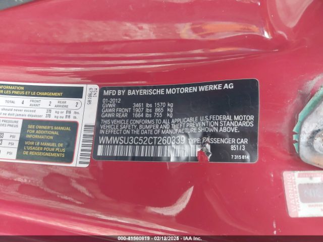 2012 MINI COOPER WMWSU3C52CT260339 Photo 8