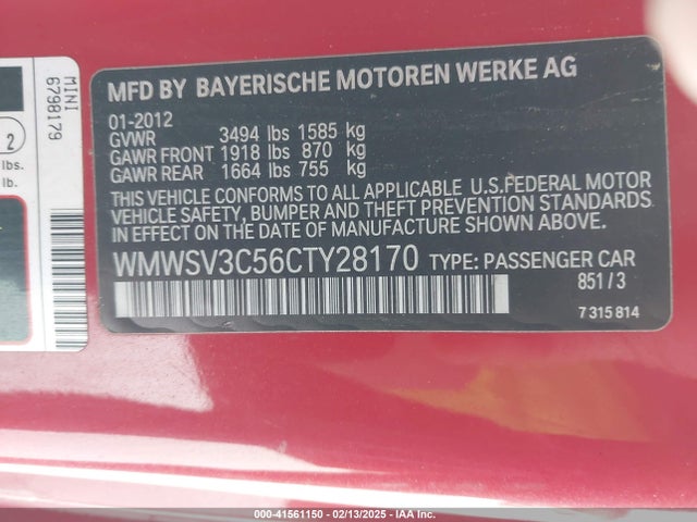 2012 MINI COOPER S WMWSV3C56CTY28170 Photo 8