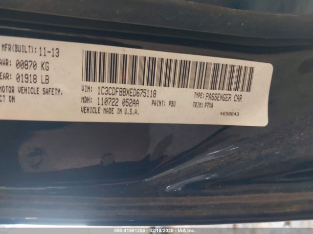 1C3CDFBBXED675118 Dodge DART SXT
