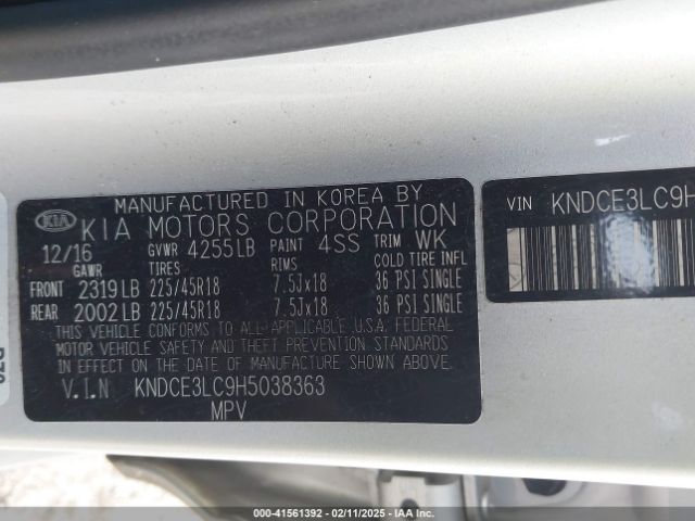 KNDCE3LC9H5038363 KIA Niro Touring
