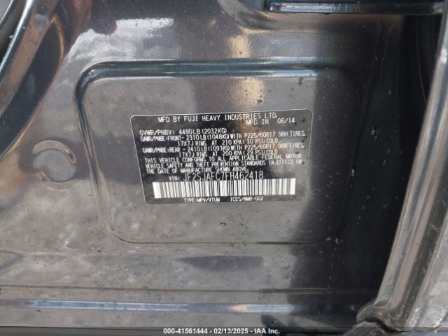 JF2SJAFC7FH462418 Subaru Forester 2.5i Premium