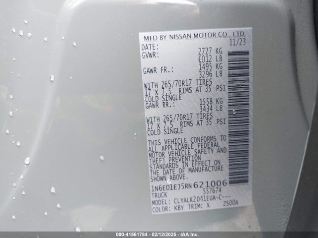 Nissan Frontier Pro-x 4x2 2024 1N6ED1EJ5RN621006 Image 9