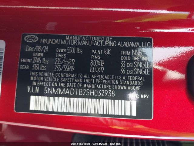 5NMMADTB2SH032938 Genesis Gv70 2.5t Awd