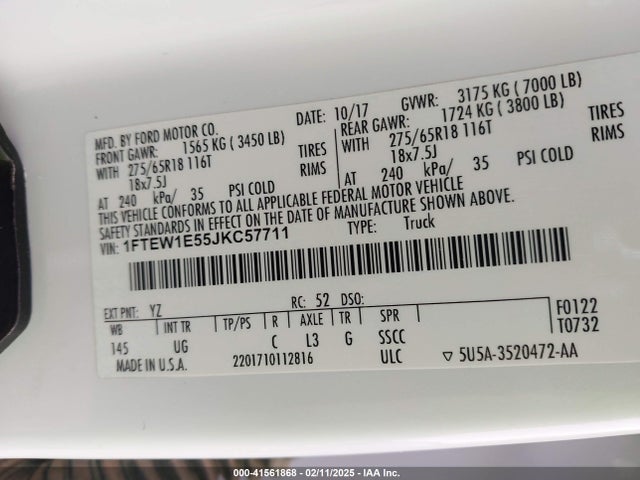 Ford F-150 Xlt 2018 1FTEW1E55JKC57711 Image 9