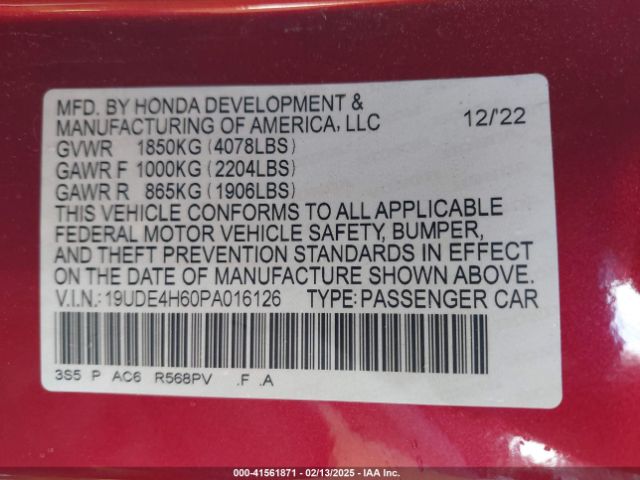19UDE4H60PA016126 Acura Integra A-spec W/ Technology