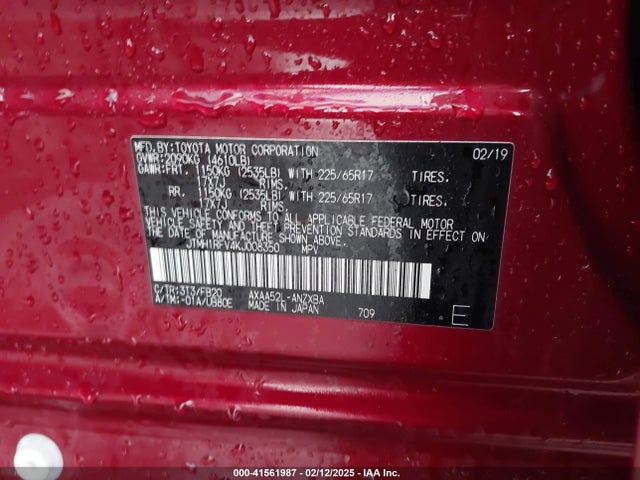 Toyota RAV4 LE 2019 JTMH1RFV4KJ008350 Image 9