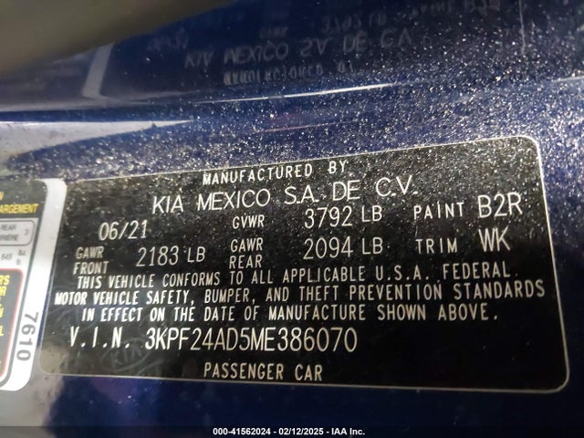 KIA mpi nu 2021 3KPF24AD5ME386070 Image 9
