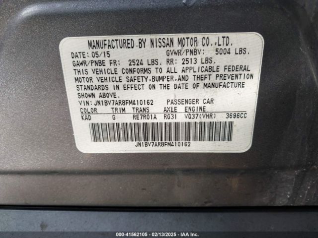 JN1BV7AR8FM410162 Infiniti Q50 Premium