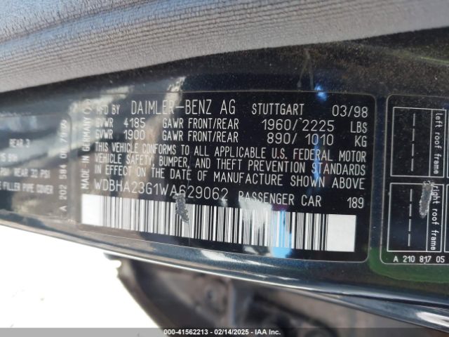 1998 MERCEDES-BENZ C 230 WDBHA23G1WA629062 Photo 8