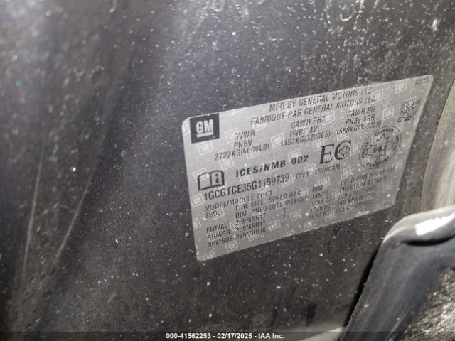 1GCGTCE35G1159739 Chevrolet Colorado Lt