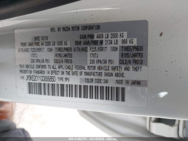 JM3KE2CY1G0888850 Mazda Cx-5 Touring