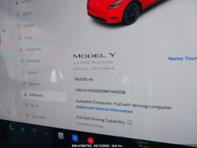 5YJYGDEE8MF140038 Tesla Model Y Long Range Dual Motor All-wheel Drive