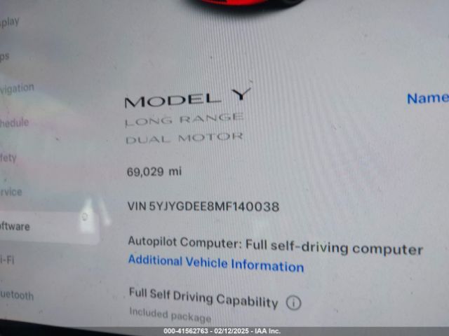 5YJYGDEE8MF140038 Tesla Model Y Long Range Dual Motor All-wheel Drive