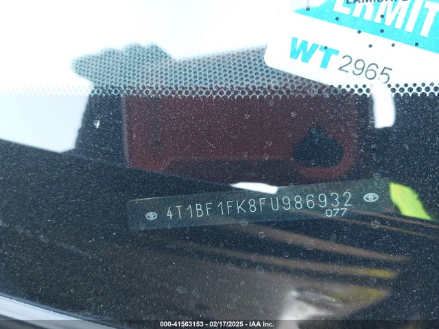 Toyota CAMRY XSE 2015 4T1BF1FK8FU986932 Image 9