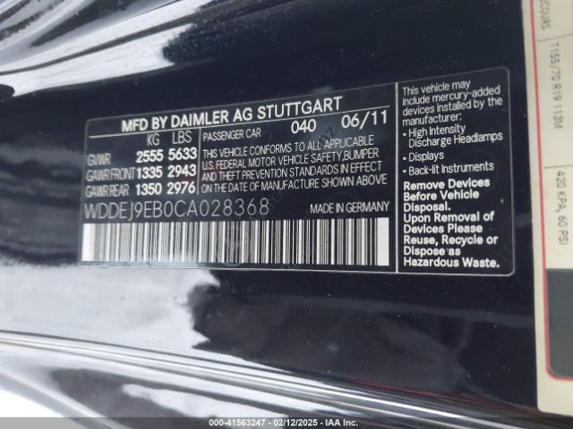 2012 MERCEDES-BENZ CL 550 WDDEJ9EB0CA028368 Photo 8