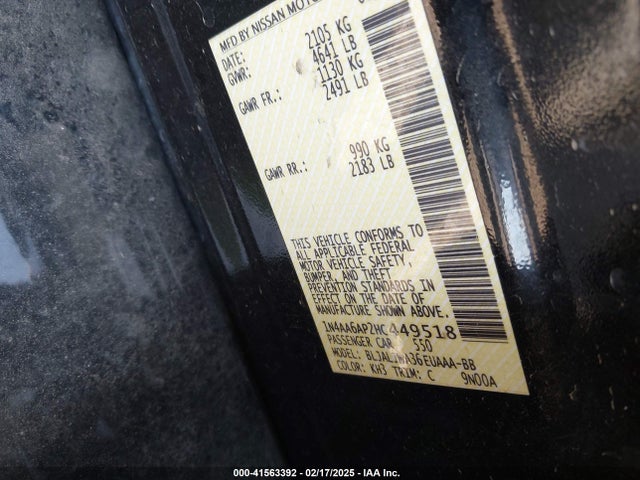 Nissan Maxima 3.5 Sv 2017 1N4AA6AP2HC449518 Image 9